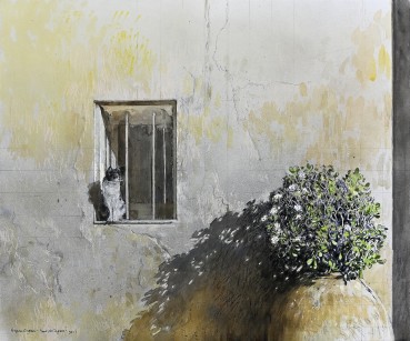 Bryan Organ  Haut de Cagnes, 2022-23  Acrylic on canvas  76,2 x 91.4 cm