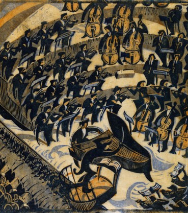 Cyril Edward Power  The Concerto, 1935  Linocut  32 x 30 cm  From the edition of 60 impressions  Signed, numbered, and titled upper left