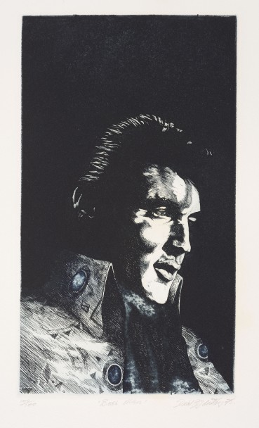 David Oxtoby  Boss Man, 1975  Etching, open-bite and aquatint  30 x 17 cm  From the edition of 100 impressions  Signed, dated, titled and numbered