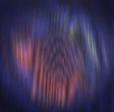 Peter Sedgley  Enigma, 1980  Acrylic on linen  120 x 120 cm