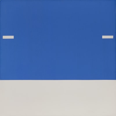 Carmen Herrera, Cobalt & white, 1988