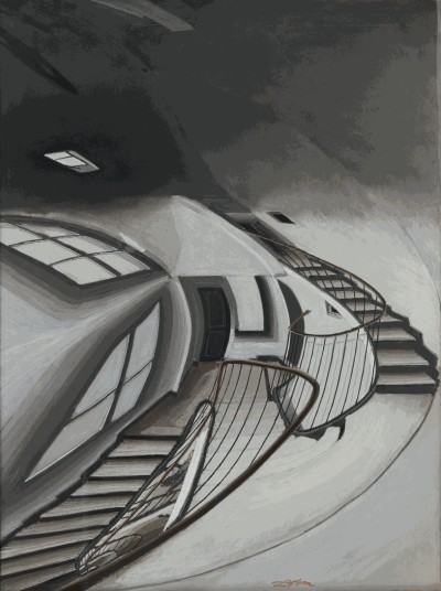 Sam Szafran, Escalier rue de Seine (Autoportrait), c.1979-1980