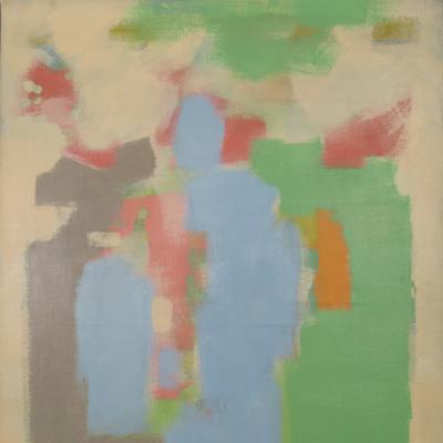 Carl Holty  Separation, 1957  Signed lower right: Holty  Oil on canvas  52 x 36 inches Framed: 53 1/2 x 37 1/2