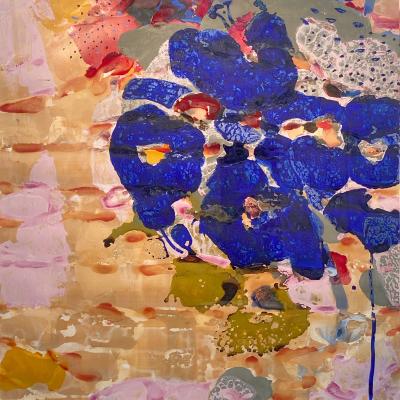 Jasmina Danowski  born 1960Giant Baby Bounce Me on Your Knee III, 2006  Mixed media on paper  60 x 60 inches Framed: 63 x 62 inches