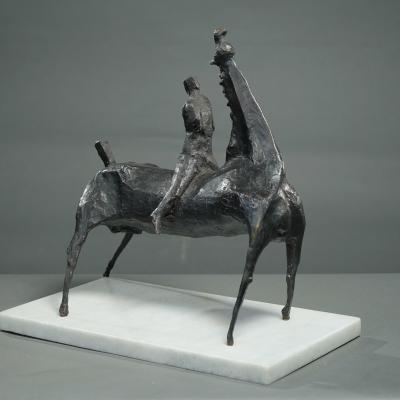 Caballo con Jinete Viendo las Estrellas