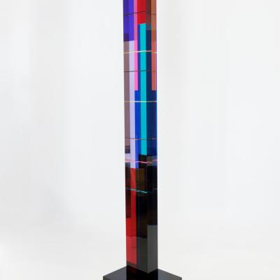 Vasa Velizar Mihich  Yugoslavian - American, born 1933Tower 2989, 1991  Signed: #2989 Vasa @1991 at base  Acrylic, cast and laminated  79 1/4 x 8 1/4 x 4 1/2 inches