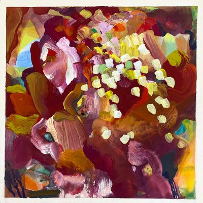 Jasmina Danowski  born 1960Untitled, 2024  Signed: Jasmina Danowski (verso)  Vinyl, ink on paper  20 x 20 inches Framed: 24 x 23 3/4 inches