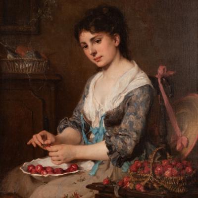 Young Girl with Strawberries