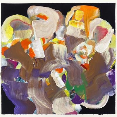 Jasmina Danowski  born 1960Milano, 2022  Signed: Jasmina Danowski (verso)  Vinyl, ink on paper  20 x 20 inches Framed: 24 x 23 3/4 inches