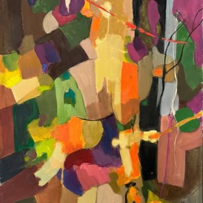 Don Totten  1903 - 1967Spring, 1950's  Signed: D. Totten lower right  Oil on canvas  24 1/2 x 22 inches Framed: 26 3/8 x 23 3/4 inches