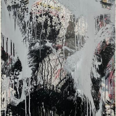 Norman Bluhm  American 1921-1999Untitled, 1961  Signed: Bluhm '61 upper right  Acrylic and watercolor on paper  30 1/8 x 22 5/8 inches Framed: 40 1/2 x 32 3/4 inches