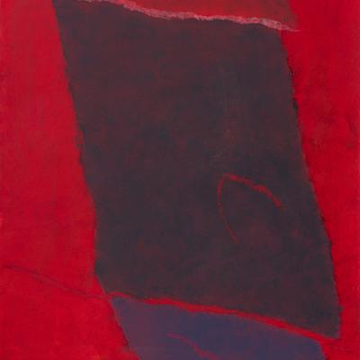 Theodoros Stamos  American, 1922-1997Infinity Field, Lefkada Series; Red, 1978  Signed: Stamos 1978 (with title, verso)  Acrylic on paper  30 1/4 x 22 1/4 inches, Framed: 38 1/4 x 30 1/4 inches