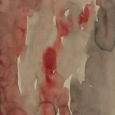 Carl Holty  American, 1900-1973Color Study #227  Signed: Holty lower right  Watercolor on paper  Sight size: 6 1/4 x 5 1/2 inches, Framed: 14 1/2 x 13 1/2 inches