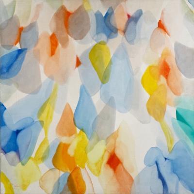 Alice Baber  American, 1928-1982Storm of the Rainbow, 1977  Signed: Baber 77 lower left  Oil on canvas  30 1/4 x 30 inches, Framed: 32 1/4 x 32 1/4 inches