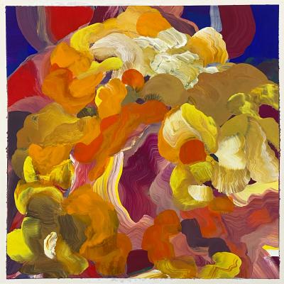 Jasmina Danowski  born 1960The Spandauer, 2022  Signed: Jasmina Danowski (verso)  Vinyl on paper  20 x 20 inches Framed: 24 x 23 3/4 inches