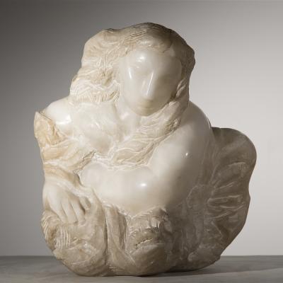 José de Creeft  Ecstasy, 1956  Signature inscribed on back: J. de Creeft  Alabaster  15 H x 15 W x 10 D inches