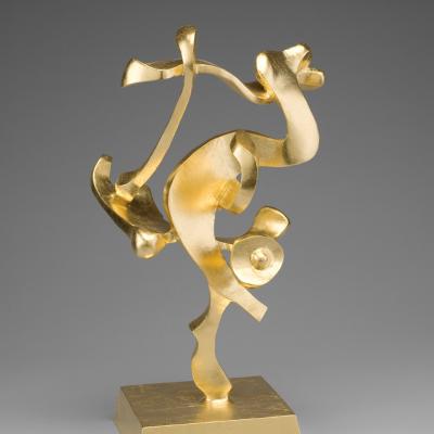Bill Barrett  Jinni, 1974-79  Cast aluminum model with gold leaf  18 1/2 H x 10 W x 8 D inches