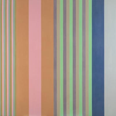 Gene Davis  Flamingo 3, 1970  Marked: #3 (verso)  Acrylic on unprimed canvas  74 x 106 inches