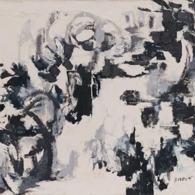 François Aubrun  Untitled #266, 1963  Signed: Aubrun (l.r.)  Oil on canvas  23 5/8 x 28 5/8 inches Framed: 25 x 30 3/4 inches