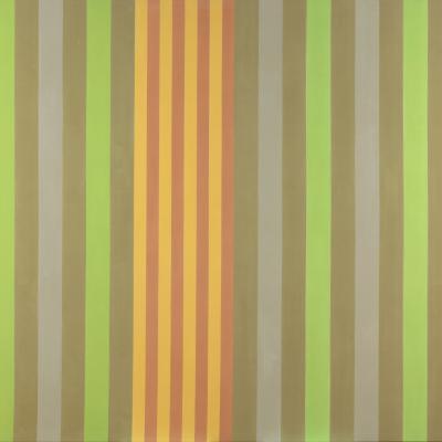 Gene Davis  Flamingo 4, 1970  Marked: #4 (verso)  Acrylic on unprimed canvas  74 x 106 inches