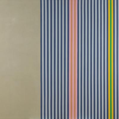 Gene Davis  Flamingo 2, 1970  Marked: #2 (verso)  Acrylic on unprimed canvas  74 x 106 inches