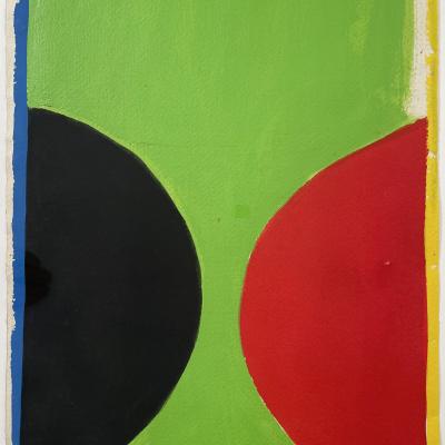 Sir Terry Frost  Untitled , 1968  Signed: Frost 68 lower right  Watercolor on paper  16 7/8 x 11 3/8 inches  Framed: 28 1/2 x 23 inches