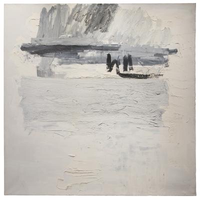 François Aubrun  Untitled #61, 1970  Signed verso  Oil on canvas  51 x 51 inches