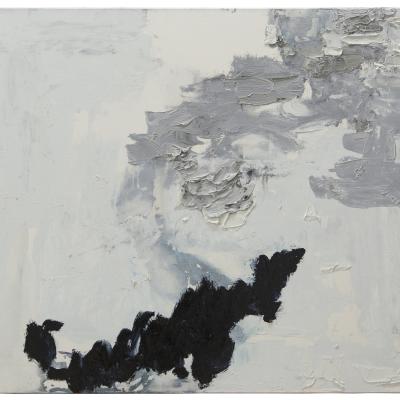 François Aubrun  Untitled #385, 1967  Signed verso  Oil on canvas  32 x 39 1/2 inches