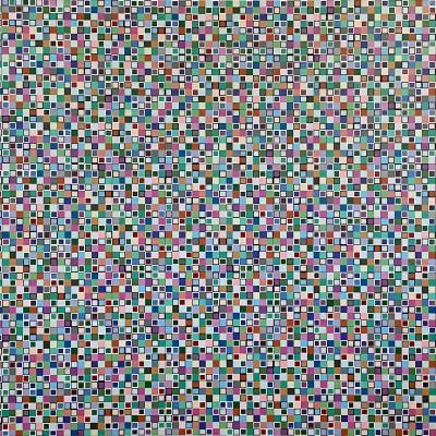 Vasa Velizar Mihich  Untitled C-3808, 2019  Signed: Vasa upper left on edge of canvas and again, Vasa (verso), marked: C-3808 / 3•26•19 upper left on edge of canvas and again on the verso  Acrylic on canvas mounted to panel  72 x 108 inches