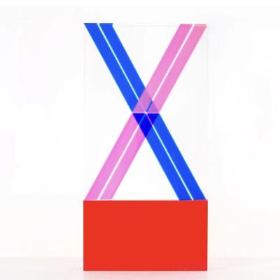 Vasa Velizar Mihich  Untitled "Big X", 1979  Signed: #259 Vasa 1985 bottom rear  Acrylic Polymer  23 x 11 x 2 1/2 inches