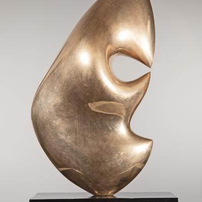 Antoine Poncet  Untitled  Signed and numbered: A. Poncet 2/6  Polished Bronze Mounted on original painted wood base  27 1/4 H x 12 3/4 W x 8 1/2 D inches  Second in an edition of 6