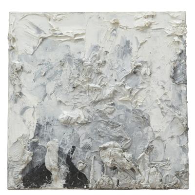 François Aubrun  Untitled #252, 1970  Signed verso  Oil on canvas  19 3/4 x 19 3/4 inches