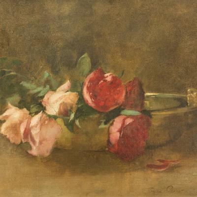 Roses in a Copper Bowl-Soren Emil Carlsen