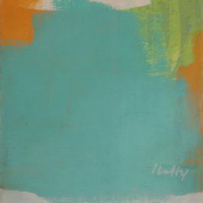 Carl Holty  Color Theory #565, 1970  Signed: Holty lower right  Oil on canvas mounted on Masonite  11 7/8 x 9 inches Framed: 20 x 17 inches