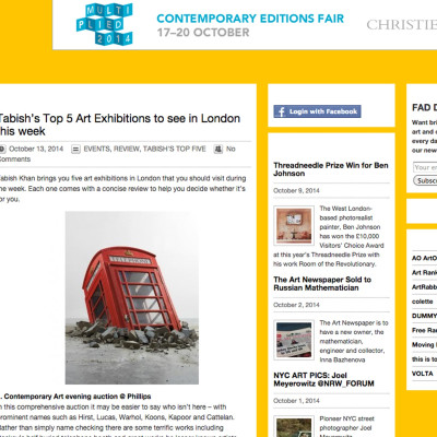 Fadwebsite Top 5 Exhibitions in London
