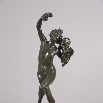 Bacchante with Infant Faun-Frederick William MacMonnies