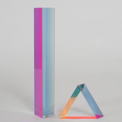 Vasa Velizar Mihich  Column and Prism, 1986 - 1992  Signed: Vasa © 1986 (Column, at base) Vasa © 1992 (Prism, at base)  Acrylic  14 x 2 3/4 x 2 1/4 inches (column) 4 1/2 x 6 x 1 3/8 inches (prism)
