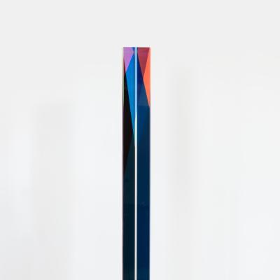 Vasa Velizar Mihich  Triangular Column #3059, 1995  Signed: #3059 Vasa © 1995 at base  Acrylic  96 x 8 3/4 x 8 3/4 inches