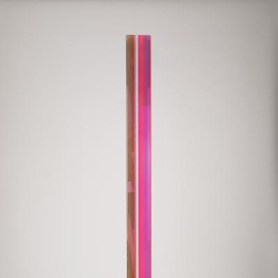 Vasa Velizar Mihich  Triangular Column #348, 1992  Signed: #348 Vasa 1992 (near base)  Acrylic, cast and laminated, on artist made wood base  74 1/4 x 14 1/8 x 14 1/8 inches