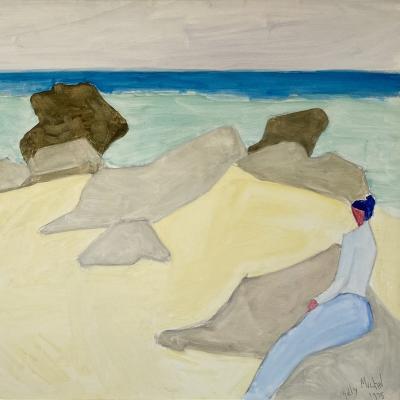 <span class="artist"><strong>Sally Michel Avery</strong></span>, <span class="title"><em>Deserted Beach</em>, 1975</span>