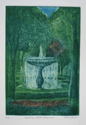 Hilary Adair RE, Fountain at the Alhambra