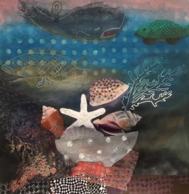 Gertie Young RWS, Tin Fish with Seashells