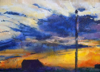 Francis Bowyer PPRWS Hon. RE, Suffolk Sunset