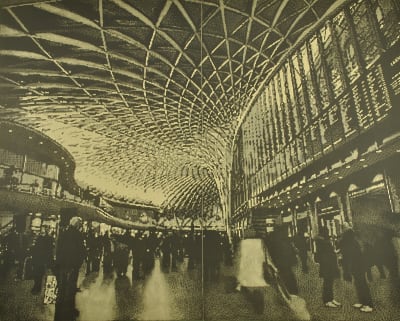 Trevor Price RE Passage of Time. Kings Cross Station drypoint & engraved relief print 85 x 100cm 2/75