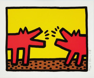 Keith Haring, Barking Dogs (Pop Shop IV), 1989