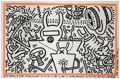 Keith Haring, Robert Fraser Gallery Poster, 1983