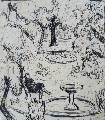 Roger Fry (1866-1934)Study for 'A London Garden', c. 1919
