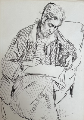 Roger Fry, Helen Anrep Writing, c. 1928