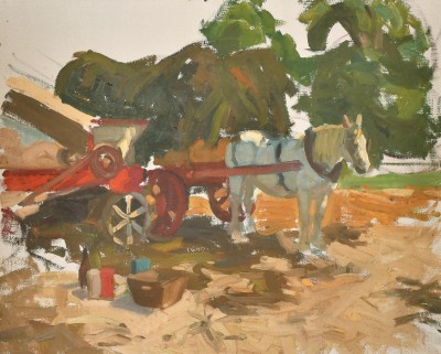 Alethea Garstin (1894-1978)Harvesting, c. 1930