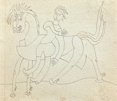 René Audebès (1921-1993)Horse and Rider II, c. 1948